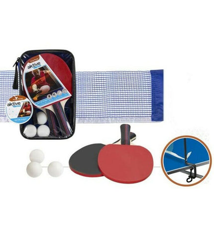 Aktive Sports ping pong set with 6 pieces, including paddles, balls, and net, for outdoor table tennis games