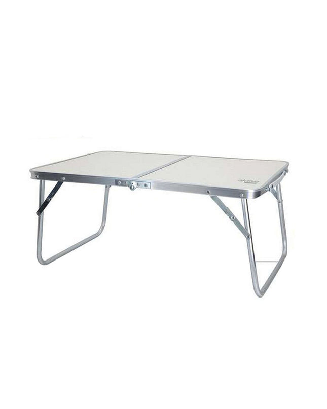Colorbaby white aluminum foldable camping table for outdoor activities, compact and portable for camping and hiking.