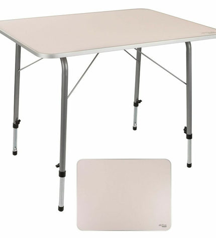Aktive foldable camping table in white, 80x60 cm, suitable for outdoor camping and outdoor activities.