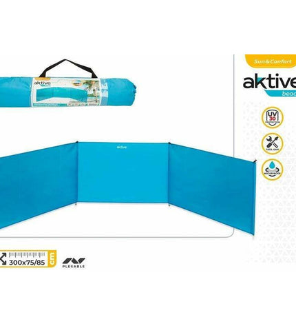 Aktive Windscherm voor outdoor kamperen en wandelen, 300 x 85 cm, windbescherming voor camping en outdoor activiteiten