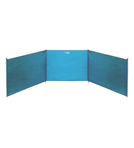 Blue Aktive windscreen for camping and outdoor activities, measuring 200 x 75 x 84 cm, suitable for sports and outdoor adventures.