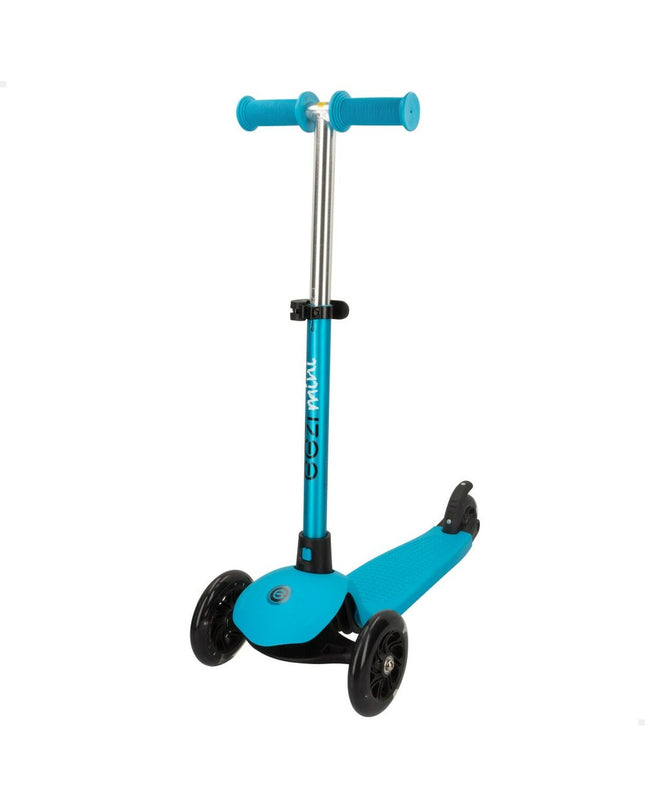 Blue aluminum polyurethane wheel for urban mobility by Colorbaby, suitable for sports and outdoor city transportation.