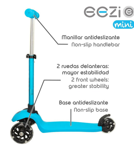 Colorbaby aluminium blue step for urban mobility, sport and outdoor activities, durable polyurethane construction.