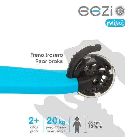 Colorbaby blue polyurethane aluminum scooter for urban mobility, designed for sports and outdoor use.