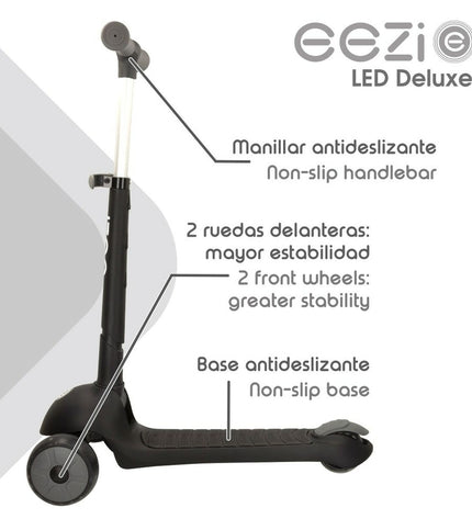 Colorbaby Step Colorbaby polyurethaan aluminium zwart scooter for urban mobility, suitable for sports and outdoor use.