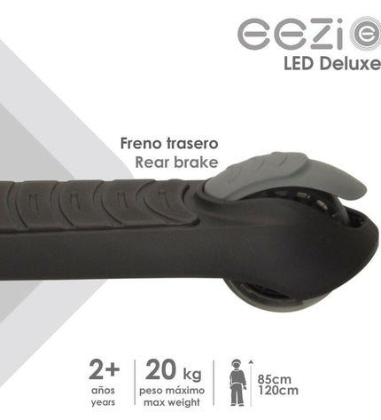 Colorbaby black polyurethane aluminum scooter for urban mobility, designed for sport and outdoor use, with durable construction.