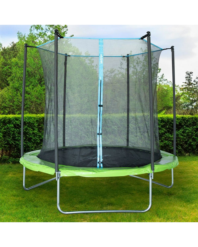 Aktive Kindertrampoline with safety net, outdoor fitness equipment, size 305 cm diameter, ideal for active children's play.
