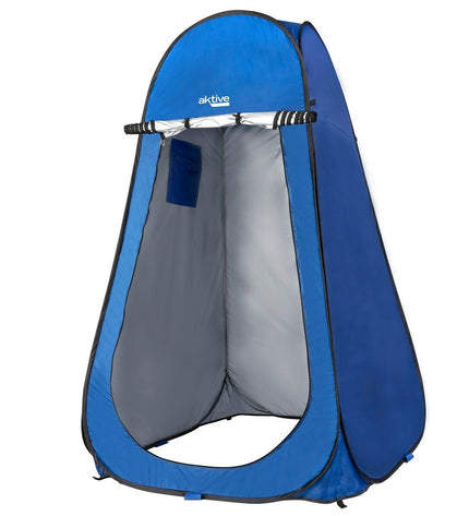 Blue Aktive Kampeertent Aktiv 120x190x120 cm for camping and outdoor adventures, showing the tent set up in outdoor environment.
