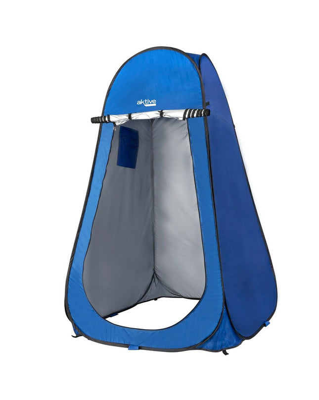 Blue Aktive Kampeertent Aktiv 120x190x120 cm for camping and outdoor adventures, showing the tent set up in outdoor environment.