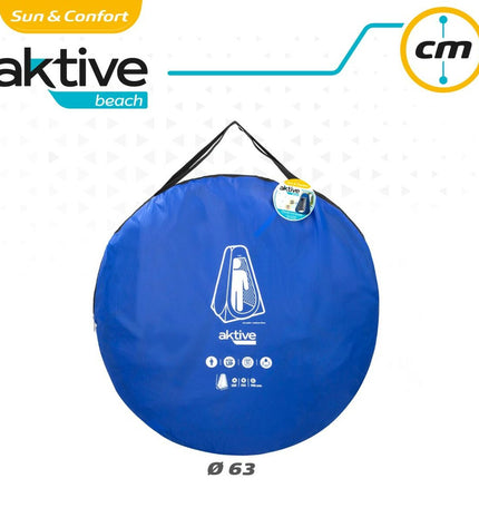 Blue Aktive camping tent for outdoor activities, measuring 120 x 190 x 120 cm, designed for camping and hiking adventures.
