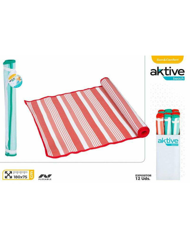 Colorbaby PVC Strandmat for bathroom, 180x75 cm, soft, colorful baby bath mat with textured surface for safety and comfort.