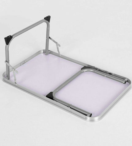Aktive gas stove for camping and outdoor use, compact 56x34x24 cm with four burners and sturdy metal construction.