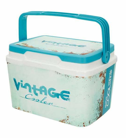 Aktive vintage 5L cooler box for outdoor activities, showing a compact, portable insulated container for camping or hiking.