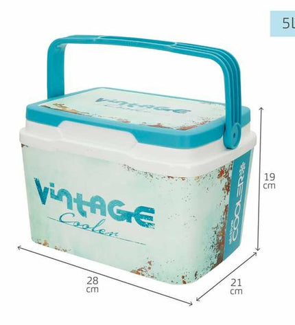 Aktive Vintage 5L cooler box for outdoor activities, camping, and hiking, featuring a portable, compact design.