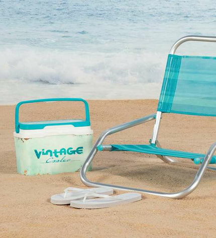 Active Vintage 5L cooler box for camping and outdoor activities, durable plastic container by Aktive with handle and compact design.
