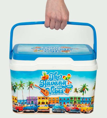 Aktive Koelbox The Havana Vibes 5L for outdoor camping and hiking, compact portable cooler with vibrant design.