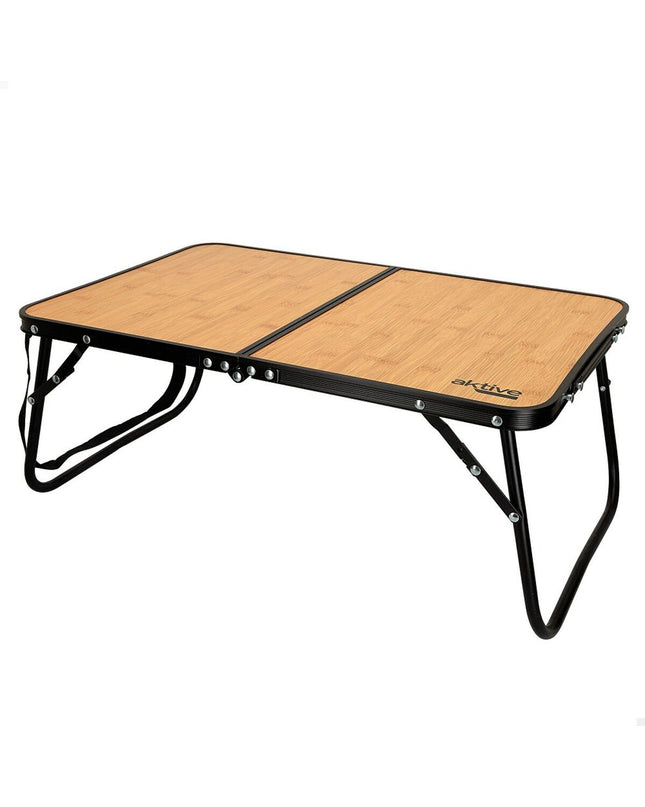 Aktive Vouwtafel in zwart, 60x25x40 cm, suitable for outdoor camping and outdoor activities, with a sturdy foldable design