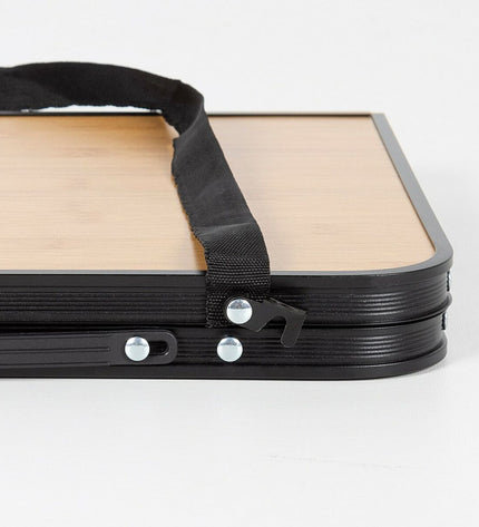 Aktive black folding table for outdoor use, 60x25x40 cm, ideal for camping and outdoor activities