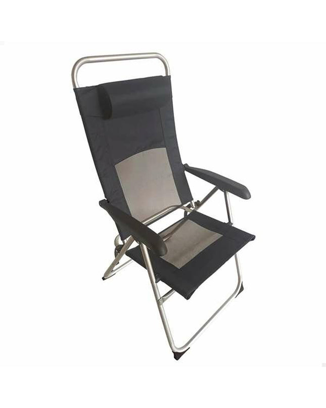 Blue Aktive foldable outdoor camping chair with 63x58x114 cm size, suitable for sport, camping, and outdoor activities.