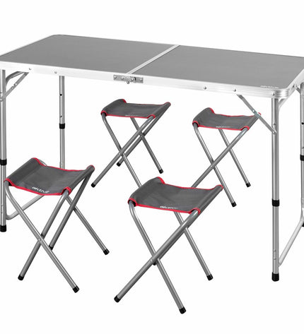 Aktive Tafel Aktive Grijs for outdoor activities, camping, and hiking, featuring a lightweight, durable outdoor table in grey color.