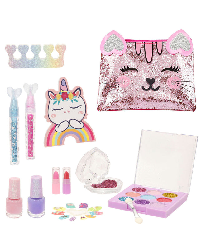 Colorbaby Kinder make-up set with colorful pretend cosmetics, ideal for imaginative play and role-playing activities.