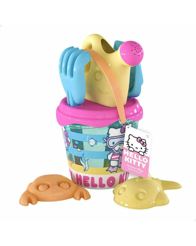 Hello Kitty strandspeelgoedset, 18 cm, colorful toy for kids, part of outdoor and game play equipment featuring Hello Kitty branding.