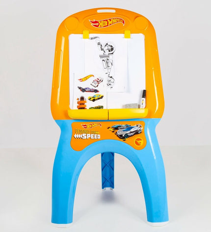 Colorbaby double-sided chalkboard for creative activities, featuring a black writable surface and colorful frame for kids' play.