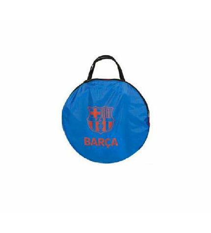 Set of two F.C. Barcelona football goals for outdoor sports, featuring sturdy frames and netting for backyard or field play.