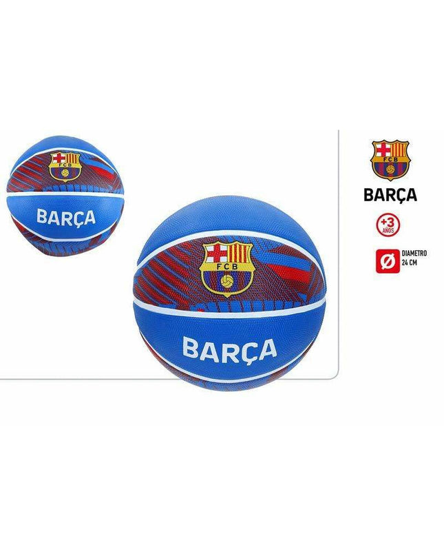 F.C. Barcelona basketball toy, 24 cm, featuring team logo and vibrant colors, suitable for sports and outdoor play.