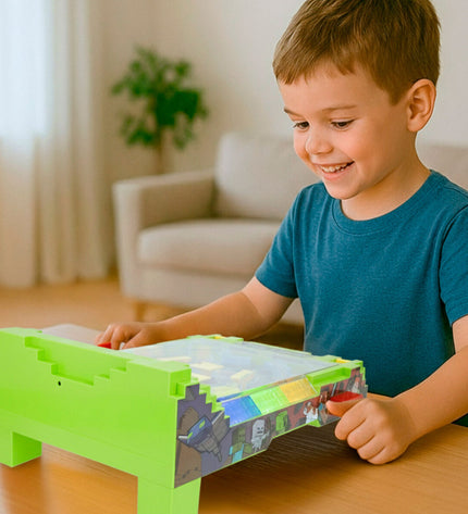 Colorbaby tafelvoetbal speelgoed with colorful team players and a wooden playing field for fun indoor game play.