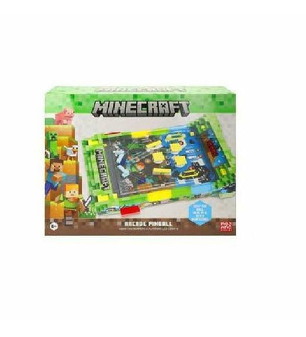 Minecraft hockey board game featuring Minecraft-themed game pieces and colorful game board for kids' fun and entertainment.