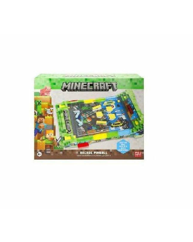 Minecraft hockey board game featuring Minecraft-themed game pieces and colorful game board for kids' fun and entertainment.