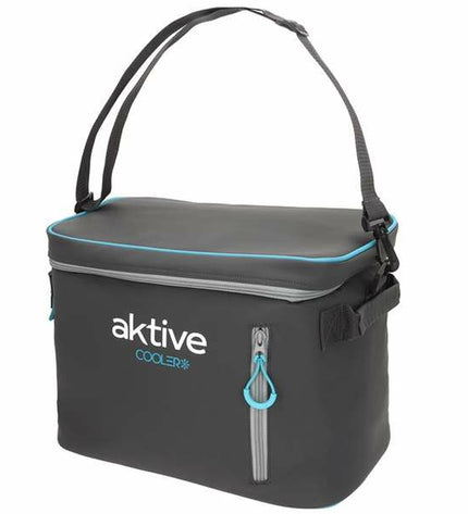 Aktive 18L cooler box for camping and outdoor activities, compact 34x21x26 cm with sturdy handle and insulated design