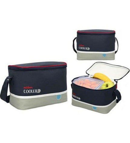 Colorbaby outdoor cooler box in green with 5L capacity, compact PVC camping and outdoor cooler for keeping drinks cold.