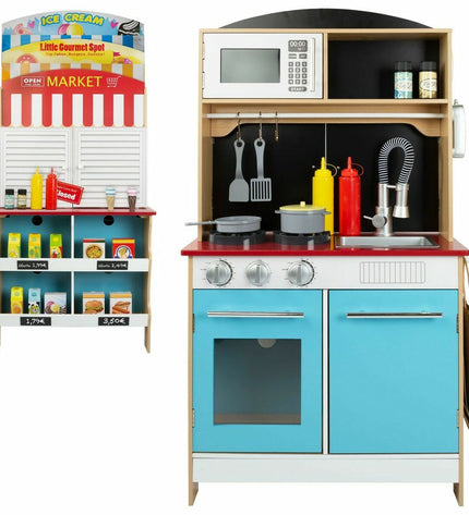 Woomax speelgoedkeuken imitation ice cream stand, 60x40x109 cm, colorful play kitchen for kids, realistic design and details