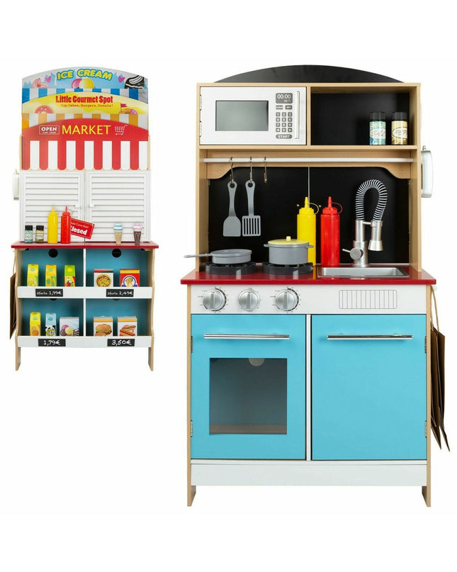 Woomax speelgoedkeuken imitation ice cream stand, 60x40x109 cm, colorful play kitchen for kids, realistic design and details