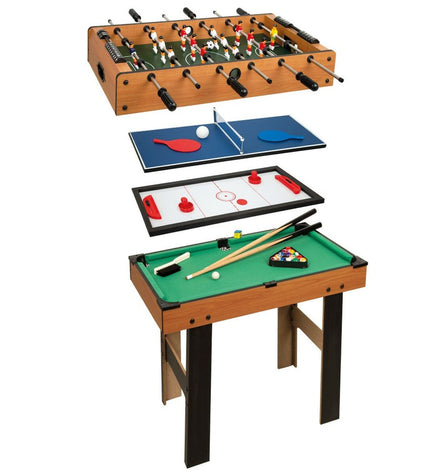 Colorbaby Multi-spel tafel, 4-in-1 play table with colorful design, measuring 87x73x43 cm, suitable for children's games and activities.
