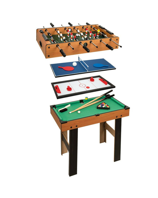 Colorbaby Multi-spel tafel, 4-in-1 play table with colorful design, measuring 87x73x43 cm, suitable for children's games and activities.