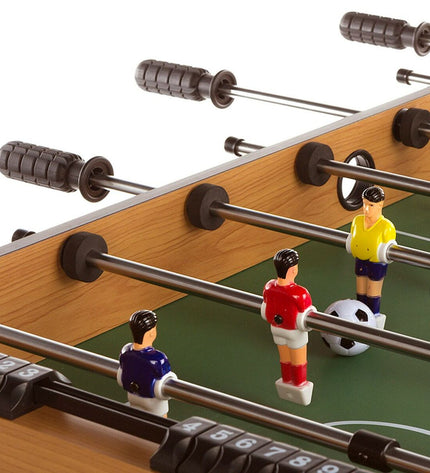 CB Games foldable foosball table, 101x70x51 cm, toy game with vibrant soccer players and sturdy construction.