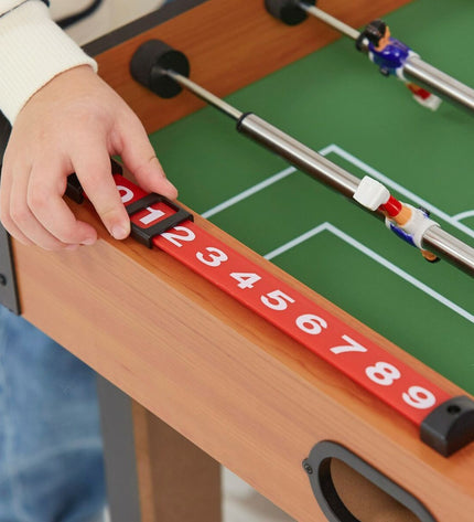 CB Games foosball table, 91 x 65 x 46 cm, with detailed playing rods and miniature players for tabletop gaming fun.