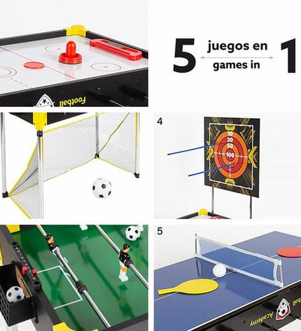 CB Games tabletop foosball table, 90 x 68 x 43 cm, for fun indoor gaming sessions, featuring colorful players and sturdy design.