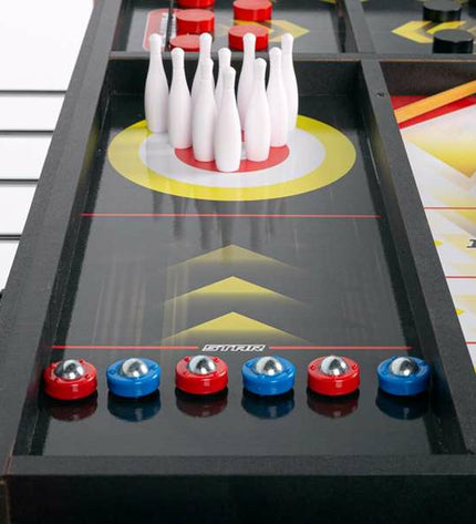 CB Games foosball table, 90x68x43 cm, compact game for kids and teens with colorful soccer players and sturdy construction.