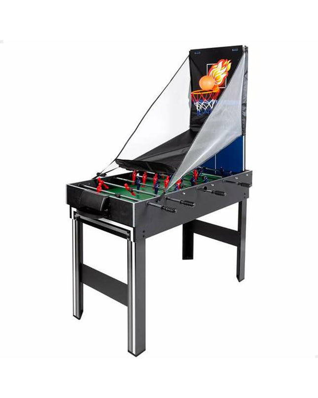 CB Games multi-spel tafel with colorful game accessories, 124x81x60 cm, plastic play table for fun gaming activities