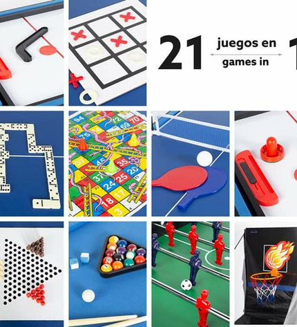 CB Games Multi-spel tafel, plastic game table measuring 124x81x60 cm, ideal for playing board games and family fun.