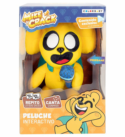 Yellow Mikecrack plush toy with sound, 29 cm, soft stuffed animal perfect for kids, from the Mikecrack plush toy collection.