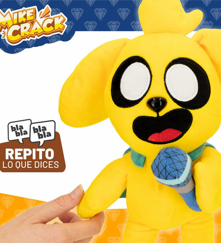 Yellow Mikecrack plush toy with sound, 29 cm soft stuffed animal from the speelgoed en games category.