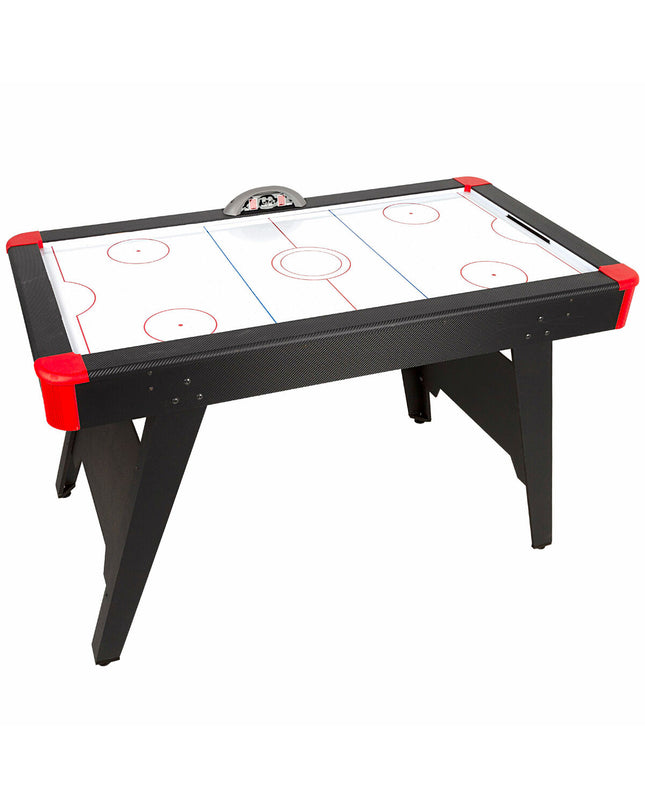 CB Games hockey table with 137x84x73 cm size, featuring colorful gameplay setup and sturdy design for indoor fun.