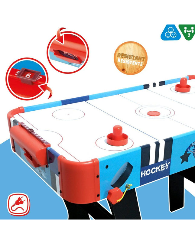 CB Games hockey table, toy game with 81x63x42 cm dimensions, featuring colorful hockey players and a playing surface.