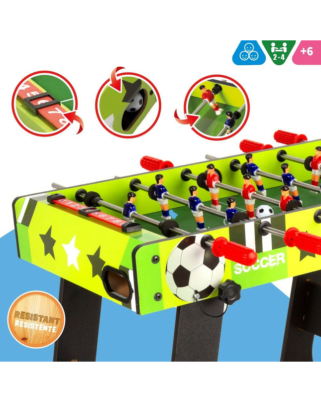 Colorbaby hockeytafel toy, colorful tabletop game with paddles and goals for kids' fun and active play.