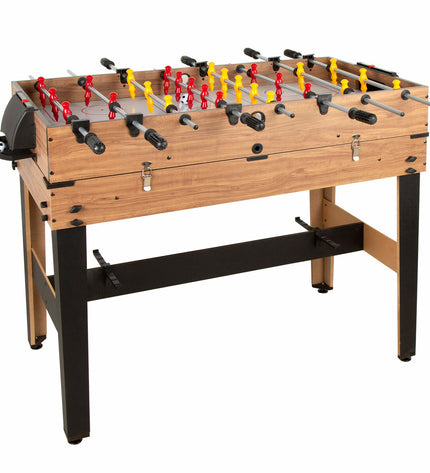 CB Games Multi-spel tafel 107x88x58 cm, a 3-in-1 game table with colorful game pieces and playing surface, ideal for kids' playroom.